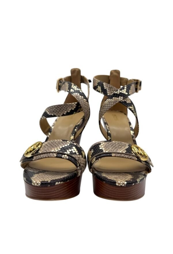 MICHAEL KORS - CARMEN SNAKE SANDAL HEELS - Image 3